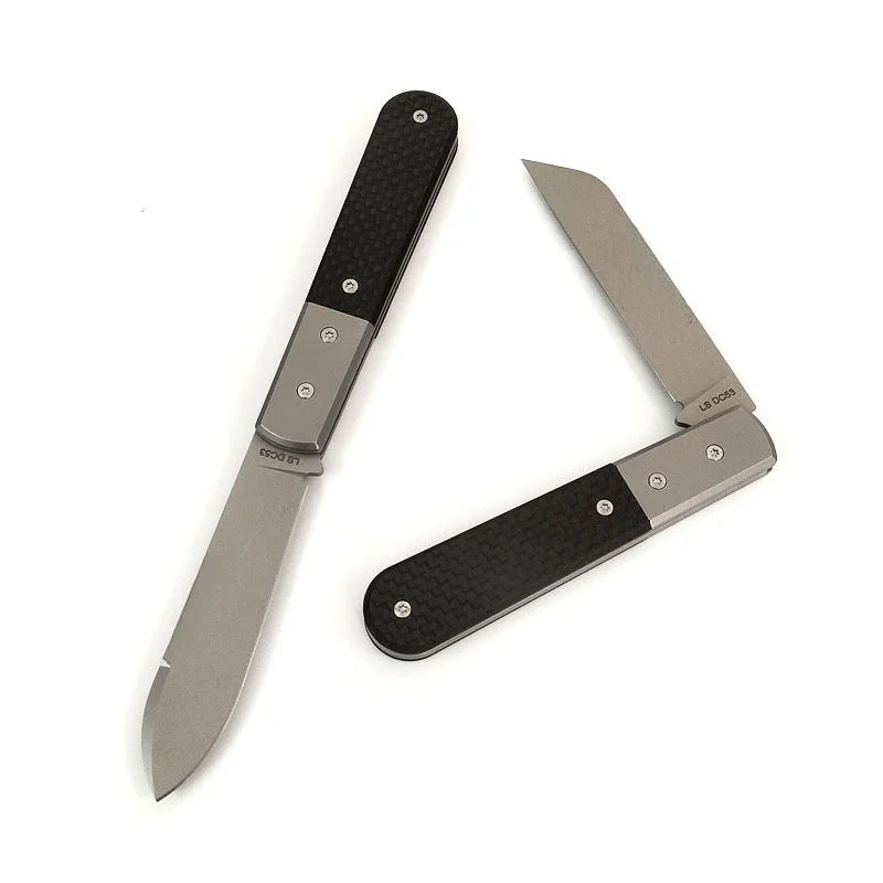 Free Wolf LI-steel DC53 Blade Carbon fiber Handle Camping Kitchen Hunting Outdoor Pocket EDC Tool Utility Folding Knife