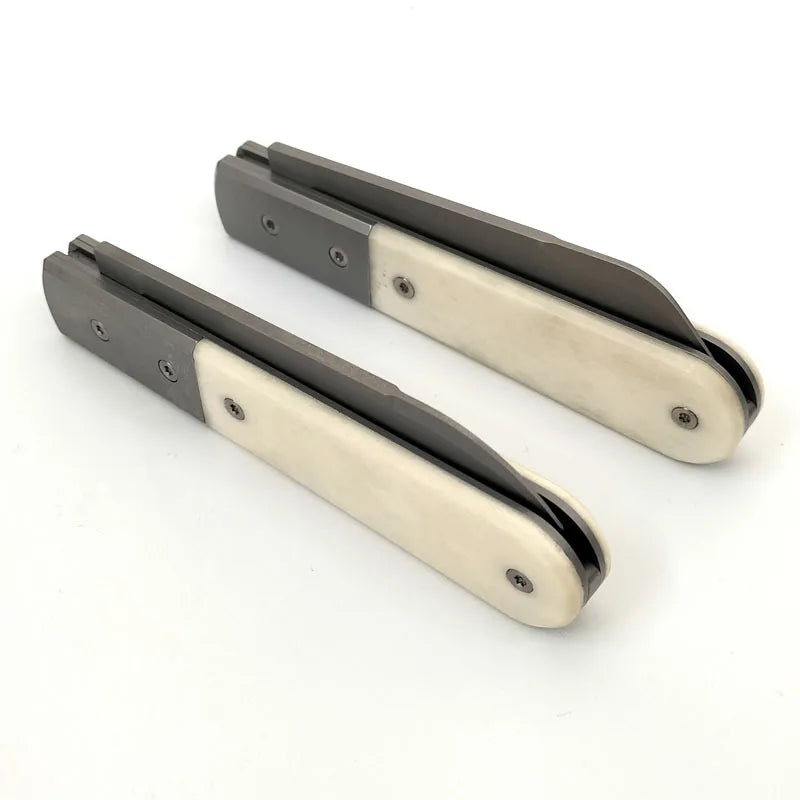 Free Wolf LS DC53 Blade Folding Pocket Knife Cow Bone Handle Camping Kitchen Hunting Outdoor EDC Tool Utility Knife