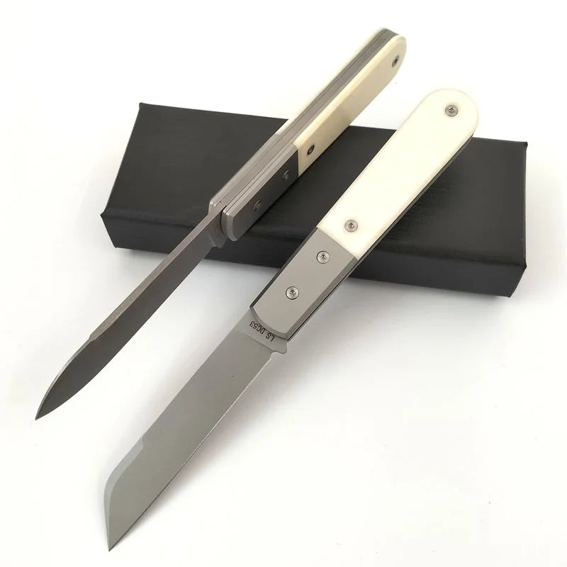 Free Wolf LS DC53 Blade Folding Pocket Knife Cow Bone Handle Camping Kitchen Hunting Outdoor EDC Tool Utility Knife