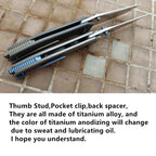 JUFULE 2025 DUK Titanium Handle Real 60+ HRC 154CM Steel Ceramic Bearings Pocket EDC Tool Camping Kitchen Outdoor Folding Knife
