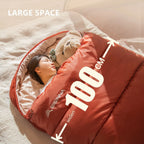 BISINNA Large Camping Sleeping Bag Lightweight 3 Season Loose Widen Bag Long Size for Adult Rest Hiking Fishing